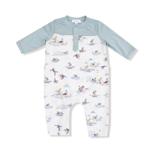 Migrating Mallards - Romper W/ Contrast Sleeves