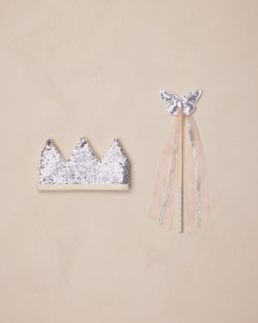 Crown + Wand | Silver Sequin