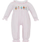 NUTCRAKER GIRL´S - Pink gingham knit girl´s romper