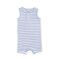 Navy Stripe - Henley Shortie Romper