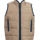 Delta Valley Vest - Wheat with Mallard Blue Trim