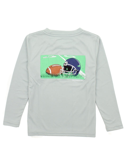 Boys Performance Tee LS Gametime Chrome Grey