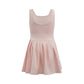 Peach Heart Scuba Tennis Dress
