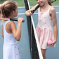 Peach Heart Scuba Tennis Dress