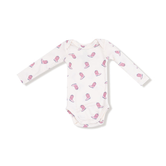 Petite Cowgirl Boots - Lap Shoulder  Bodysuit