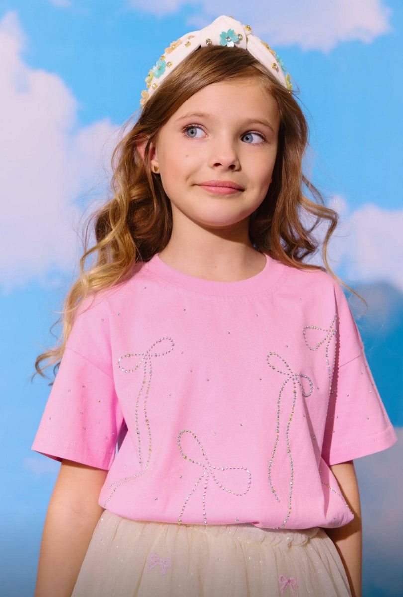 Pink Crystal Bows T-shirt