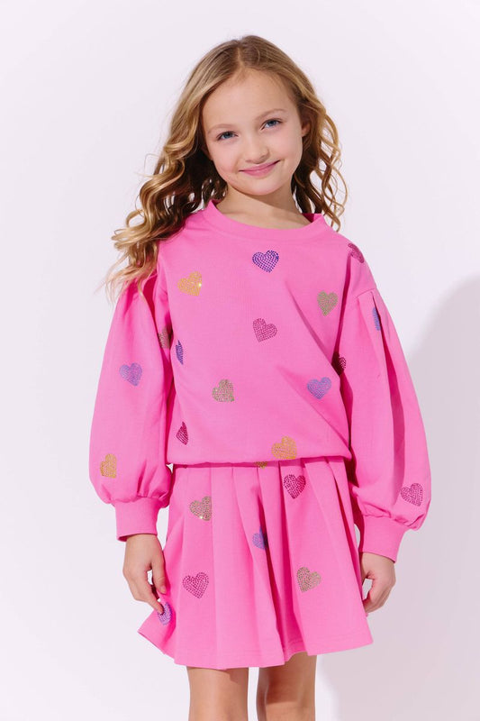 Pink Sparkle Hearts Set