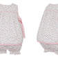 Pink floral apron bloomer set w/side bows