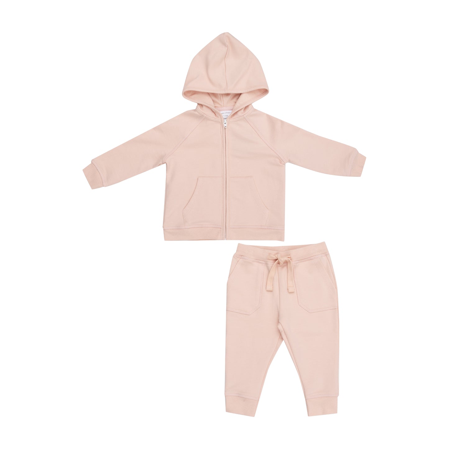 French Terry Pink Solid - Hoodie and Jogger