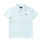 Boys Short Sleeve Pro Performance Polo | Aruba Blue Stripe