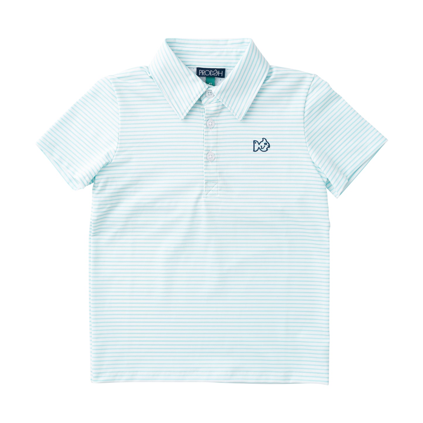 Boys Short Sleeve Pro Performance Polo | Aruba Blue Stripe