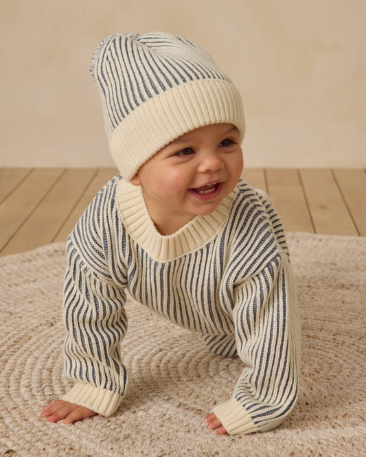 Relaxed Knit Sweater || Ocean