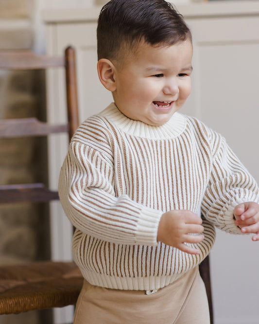 Relaxed Knit Sweater || Gold