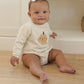 CREWNECK BUBBLE ROMPER || PUMPKIN NATURAL
