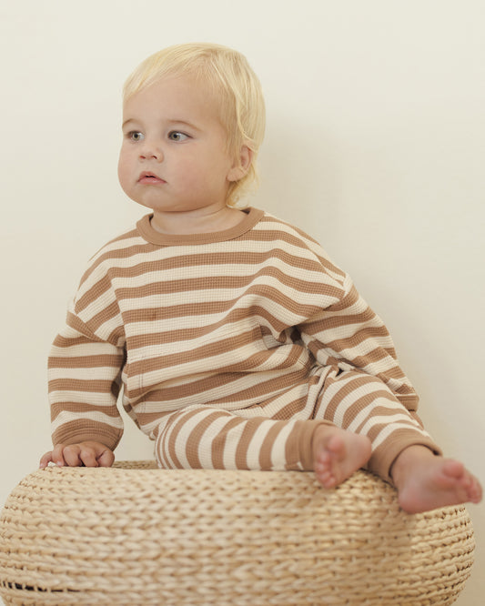 WAFFLE SLOUCH SET || HARVEST STRIPE SPICE