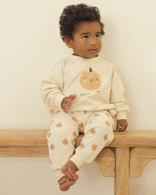 RELAXED FLEECE SWEATSHIRT || PUMPKIN