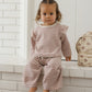 RUFFLE COZY SET MULBERRY STRIPE