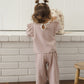 RUFFLE COZY SET MULBERRY STRIPE