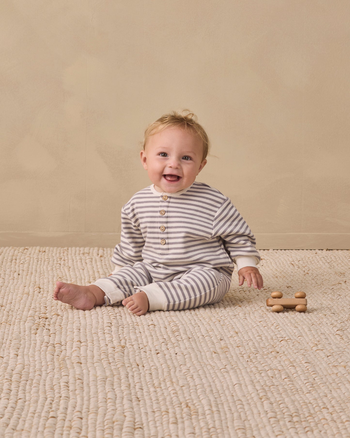 RELAXED JUMPSUIT SLATE STRIPE