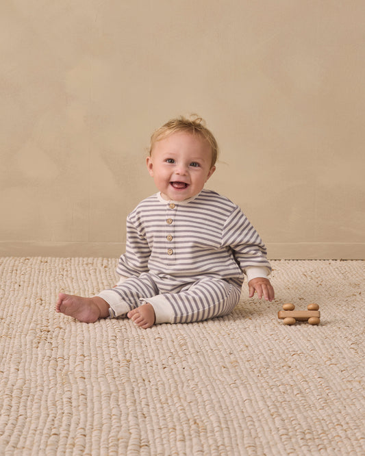 RELAXED JUMPSUIT SLATE STRIPE