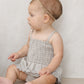 Smocked Skirted Romper || Sage Gingham