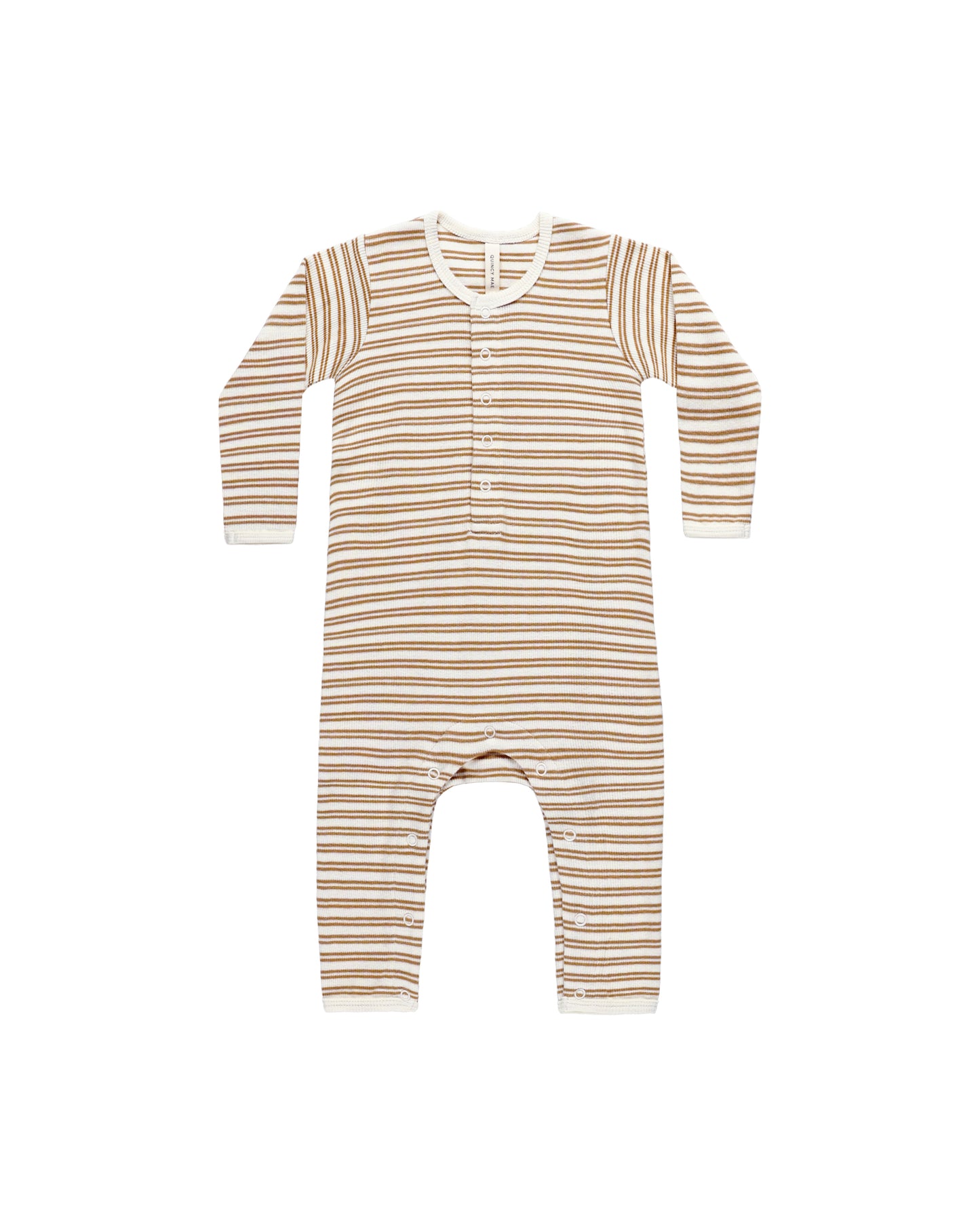 Ribbed Baby Jumpsuit || Golden Stripe