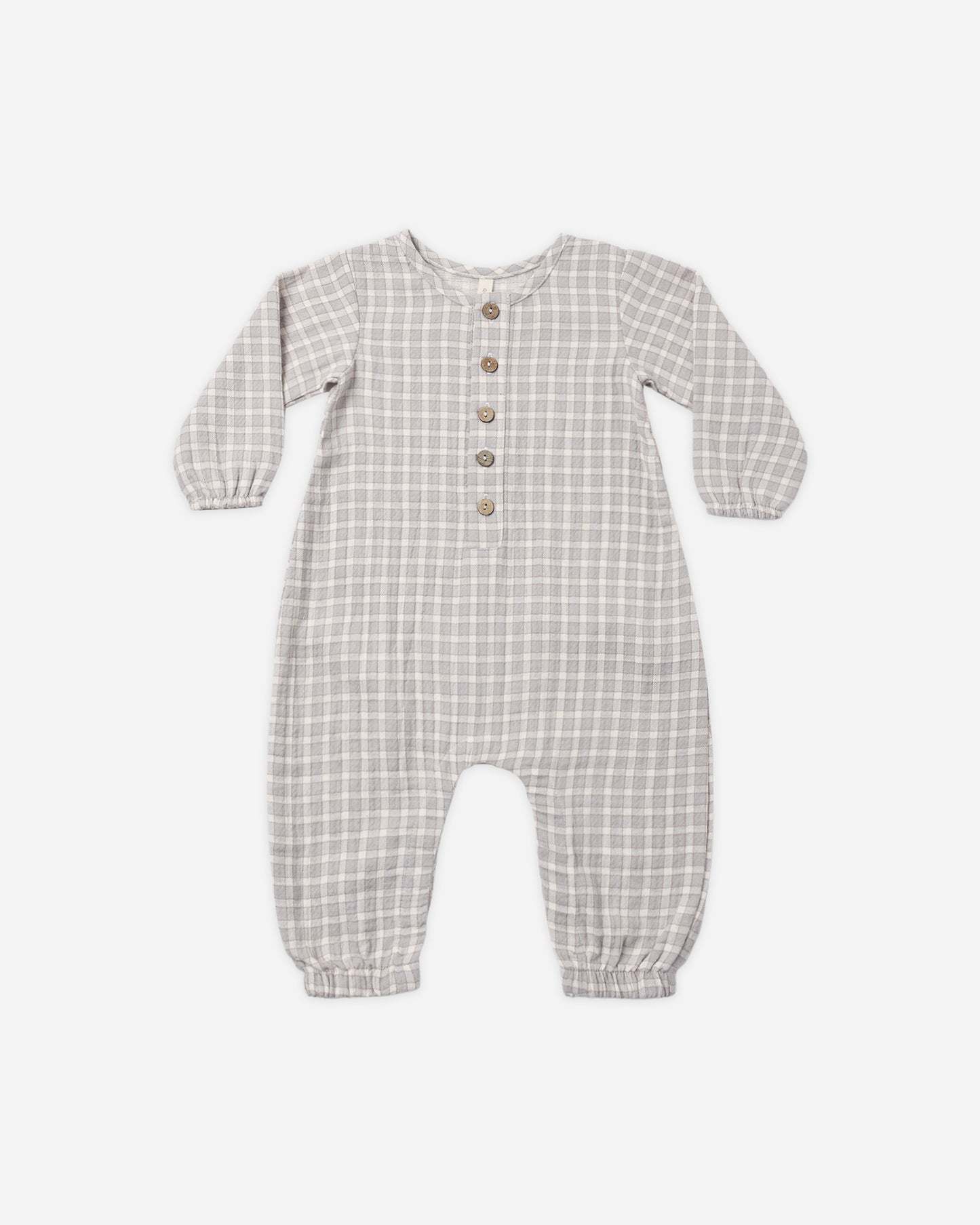 WOVEN JUMPSUIT BLUE GINGHAM