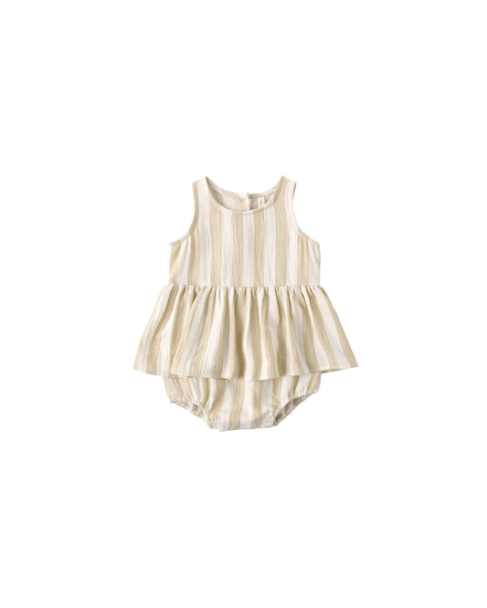 Skirted Tank Romper || Summer Stripe