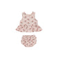 Sleeveless Peplum Set || Vintage Floral