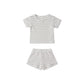Waffle Shortie Set || Sage Stripe
