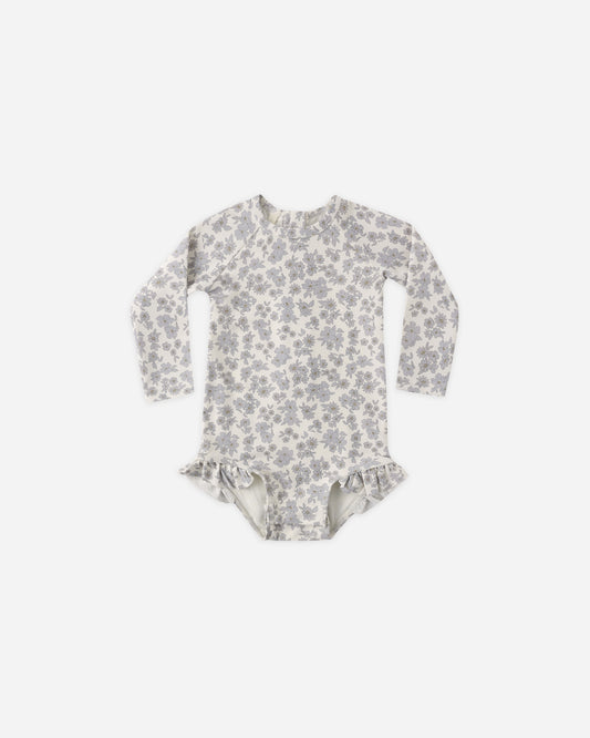 Olivia Rashguard One-Piece || Blue Floral