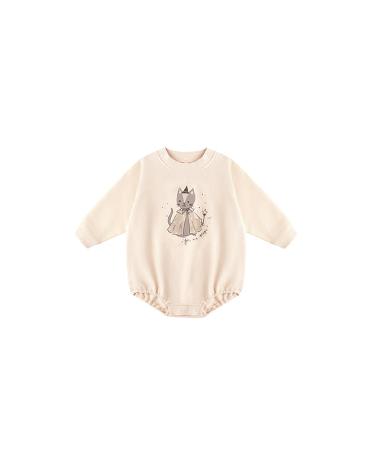 CREWNECK BUBBLE ROMPER || MAGIC CAT