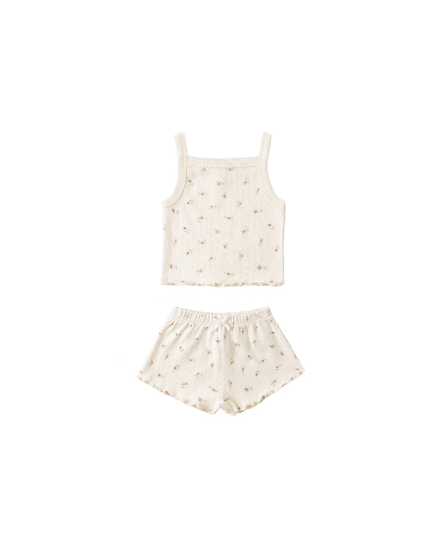 Pointelle Tank + Shortie Set || Petit Fleur