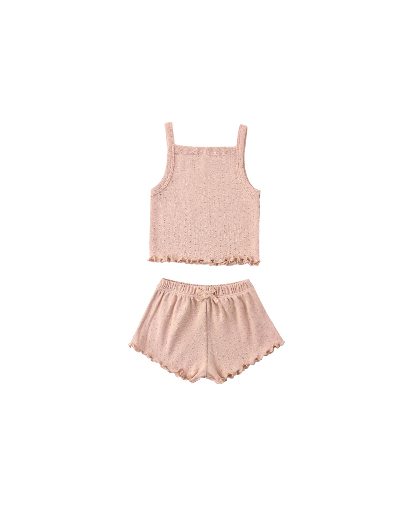 Pointelle Tank + Shortie Set || Melon