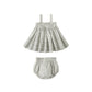 Mae Smocked Top + Bloomer Set || Sage Gingham