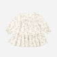 TIERED JERSEY DRESS FLORAL VINE