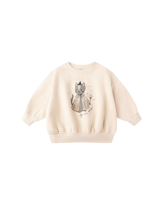 RELAXED FLEECE SWEATSHIRT || MAGIC CAT