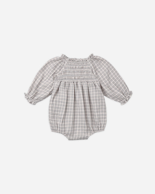 EDEN ROMPER BLUE GINGHAM
