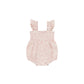 Smocked Ruffle Sleeve Romper || Pink Blossom