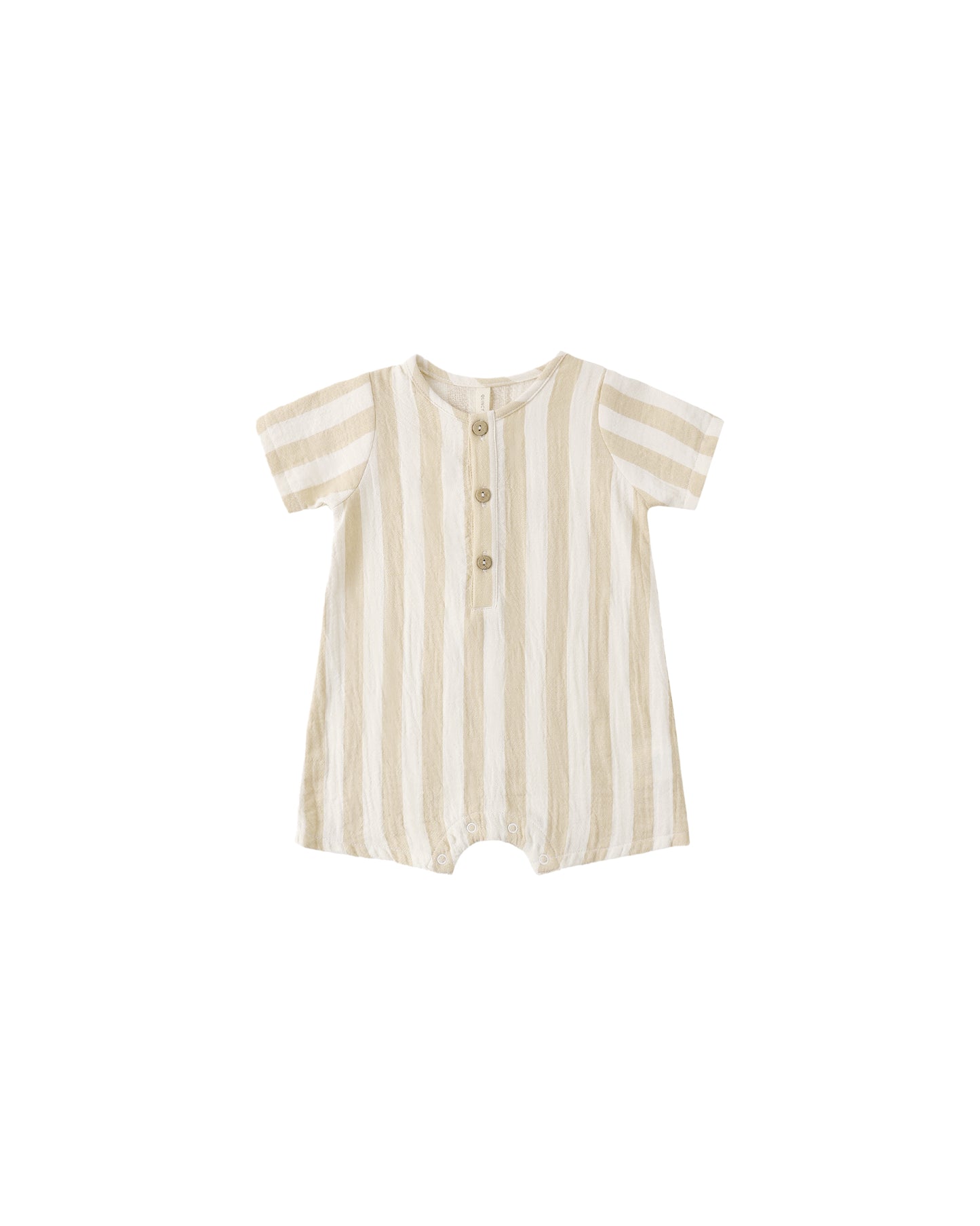 Short Sleeve Woven Romper || Summer Stripe