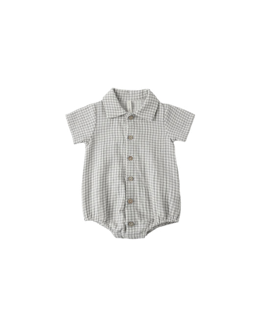 Matteo Romper || Sage Gingham