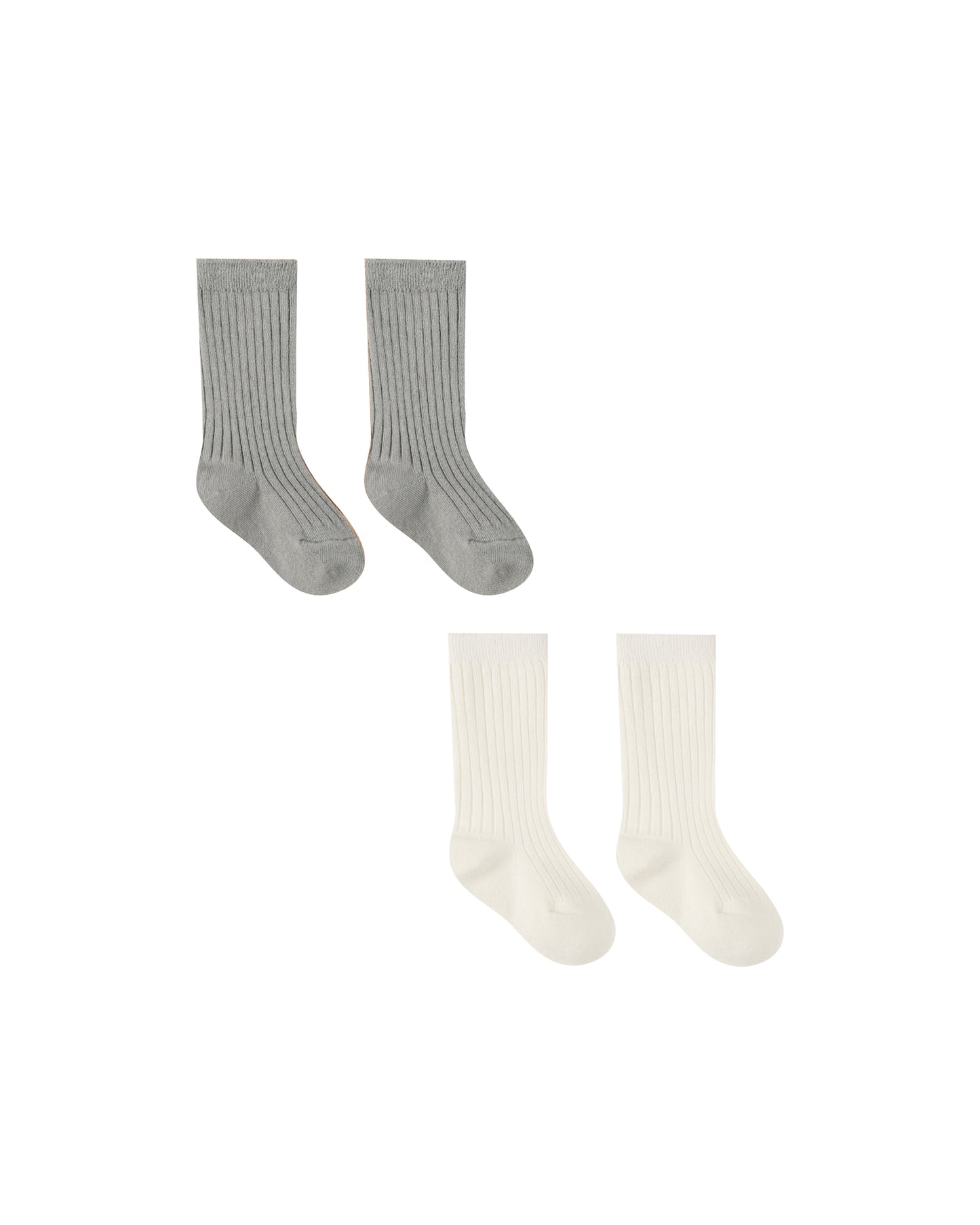 Socks Set || Ivory, Dusty Blue