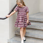 India Dress || Burgundy Plaid