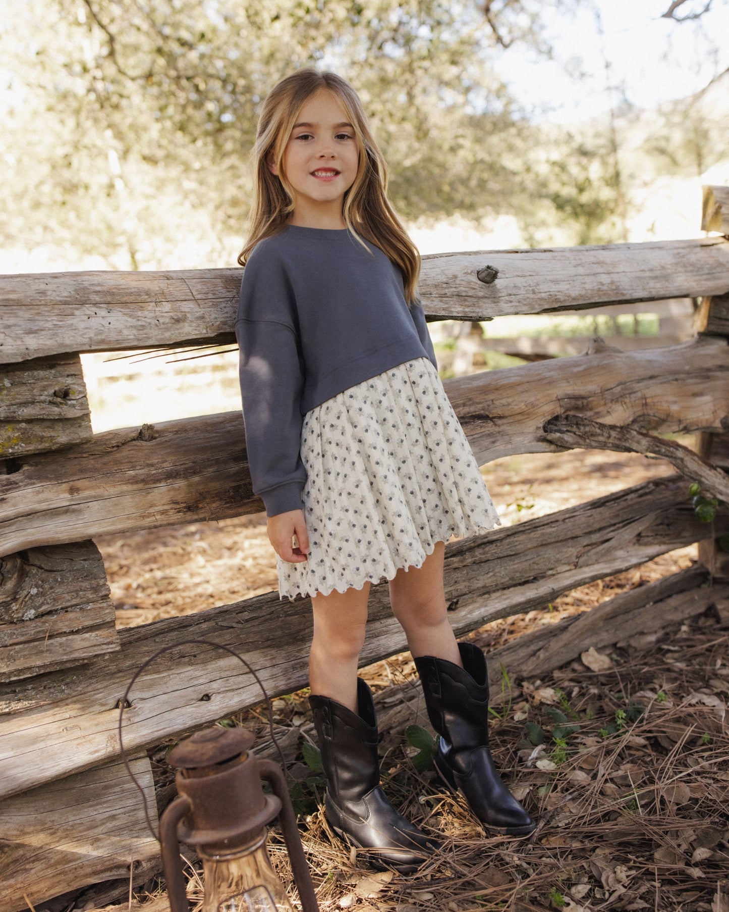 SWEATSHIRT DRESS VINTAGE FLEUR