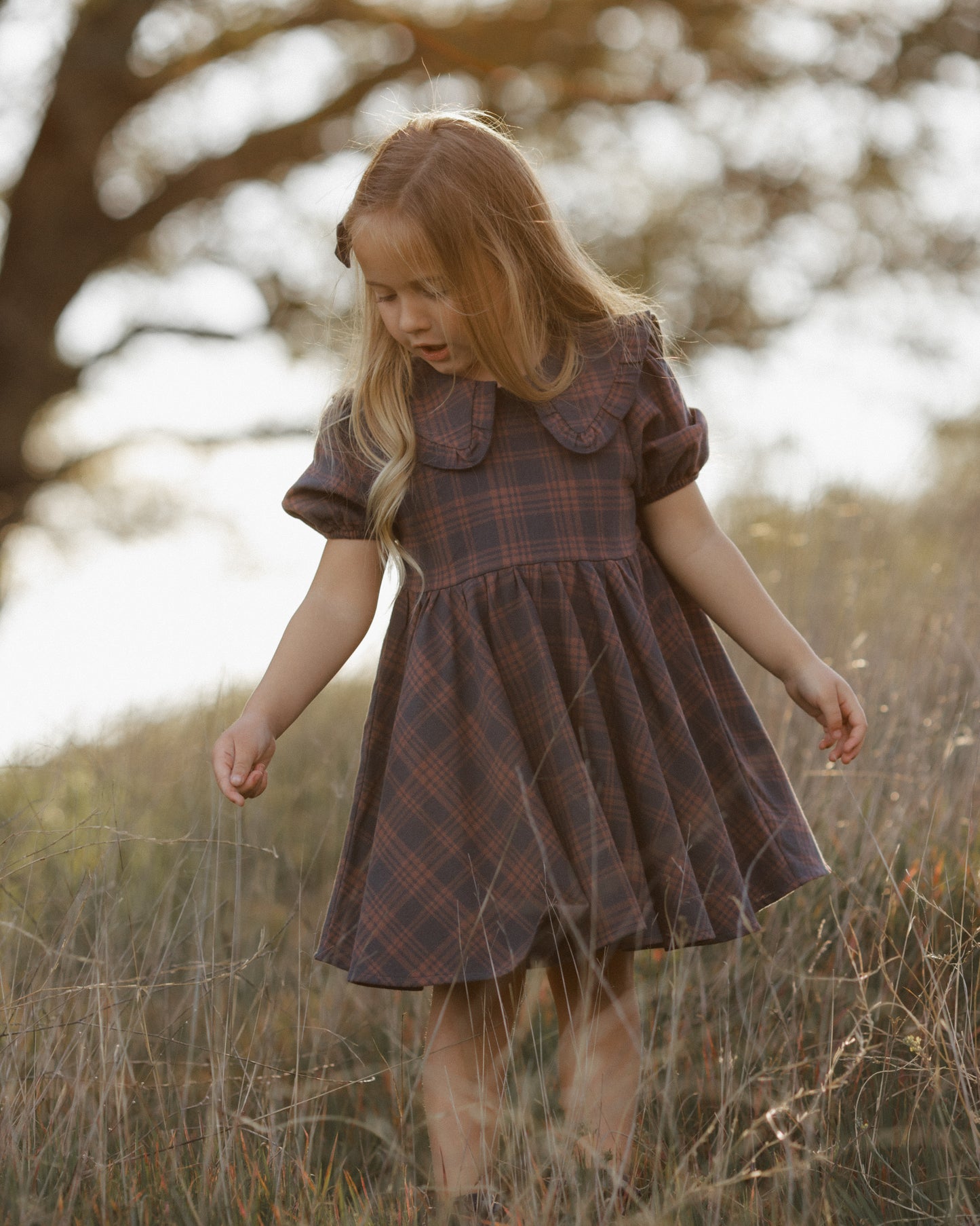 CAMILLE DRESS MIDNIGHT PLAID