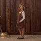 ODETTE OVERALL DRESS MULBERRY
