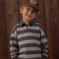 RUGBY POLO SAGE STRIPE