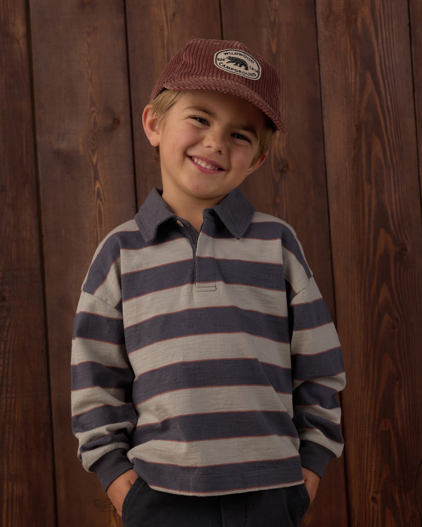 RUGBY POLO SAGE STRIPE