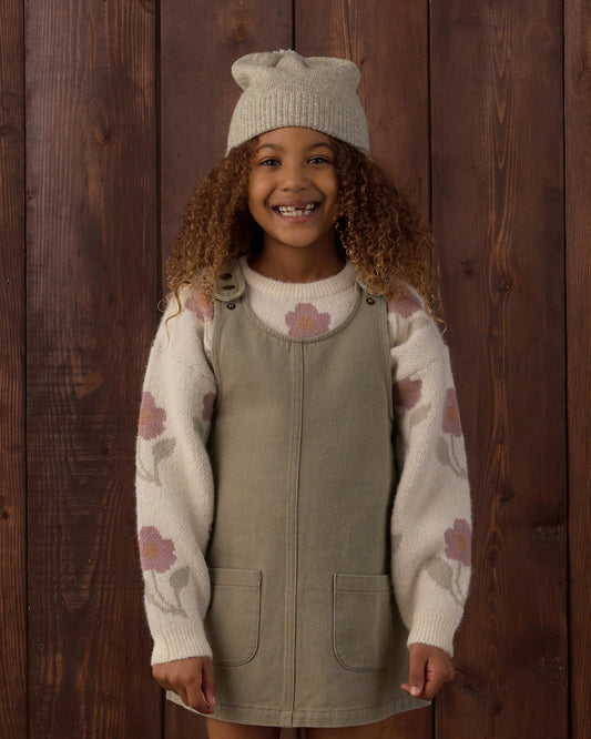 ODETTE OVERALL DRESS DARK SAGE