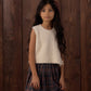 BOW SWEATER VEST IVORY